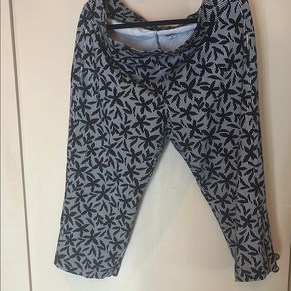 Lands' End Monochrome Patterned Pants leggings size 1X  preowned - Picture 2 of 6